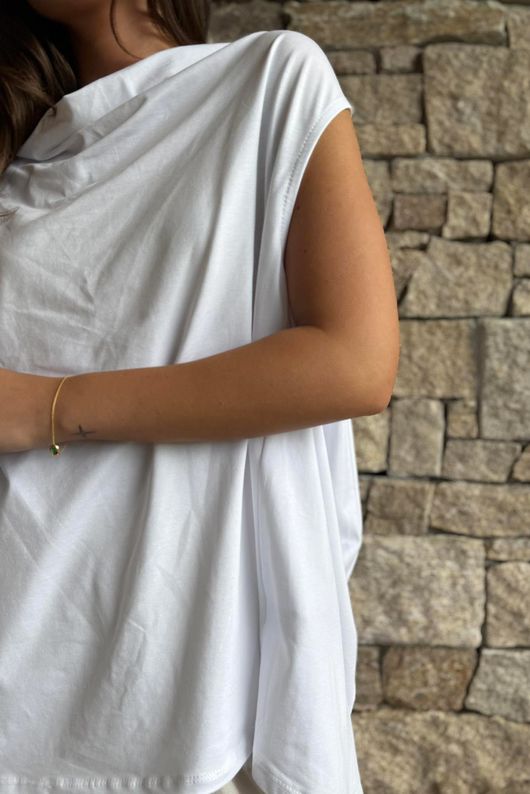 Oscar Drape Trapeze Tank White